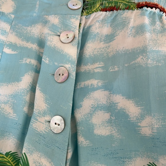 PALM TREES/FLORAL LONG SKIRT - Picture 5 of 7